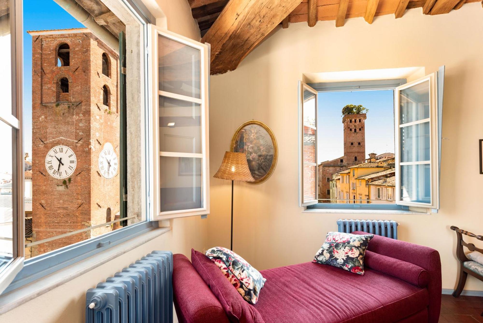 Al Carmine Apartments Towers View With Ac Lucca Kültér fotó